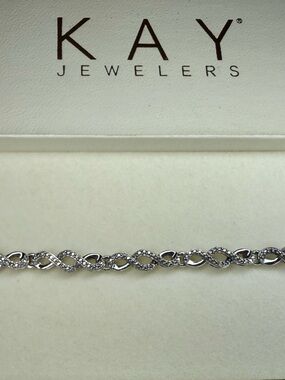 Kay Jewelers Silver Infinity Link Bracelet - Silver